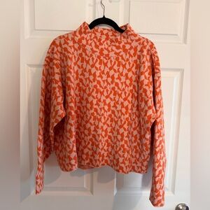 Anthropologie Maeve Pink and Orange Knit Sweater